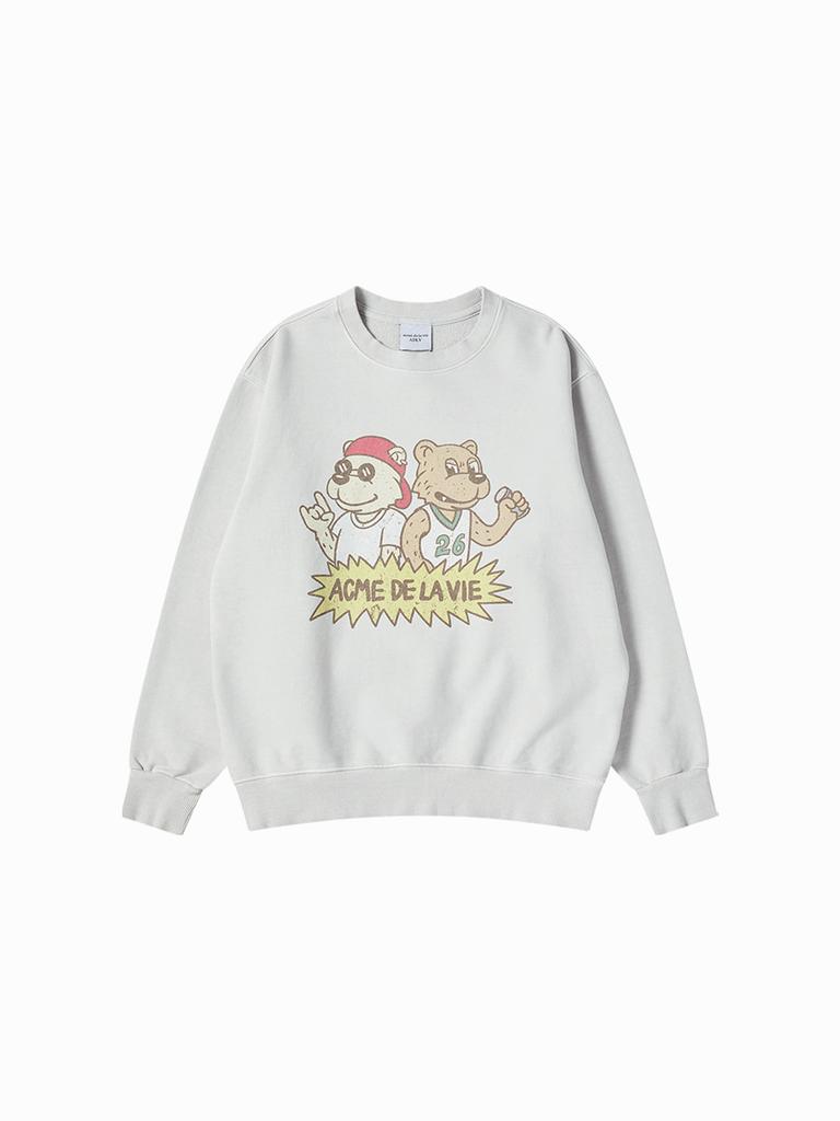 ACME DE LA VIE Свитшот с принтом Rock And Roll Ac Bear Pigment (2 Цвет)