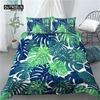 Home Living Luxury 3D Leaves Print 2/3Pcs Comfortable Duvet Cover PillowCase Bedding Sets Queen and King EU/US/AU Size