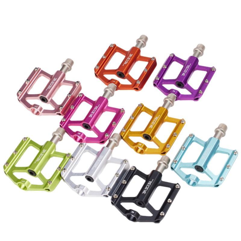 RECEVE Aluminum Alloy Folding Bike Pedals With Triple Sealed Bearings Lightweight Anti-Slip Mountain Road Bicycles