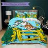 Pippi Langstrumpf Pattern Bedding uilt Set uilt Cover Pillowcase Home Decoration Birthday Gift (1*duvet cover + 2*pillowcase without core)