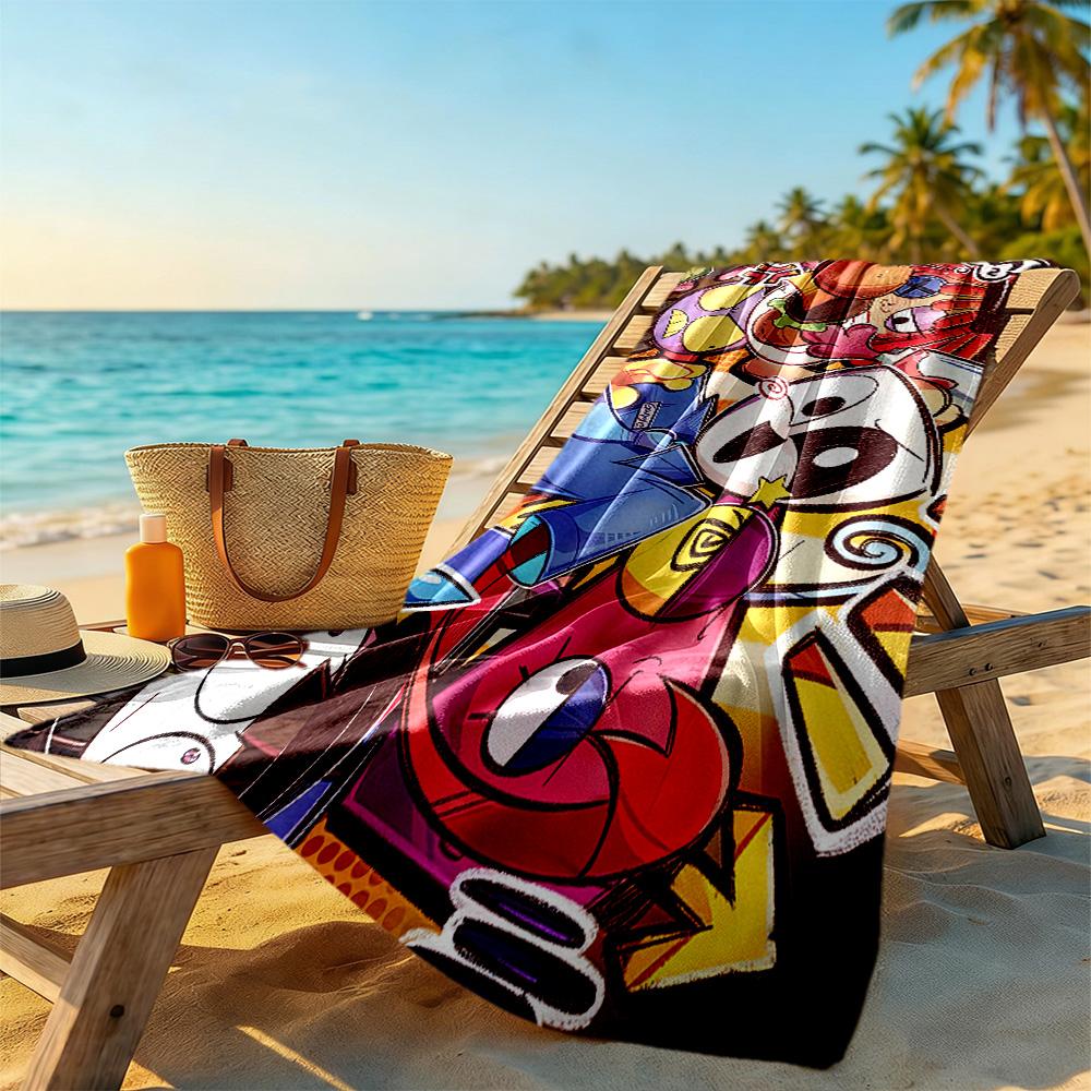 Digital Circus Beach Towel Soft Durable Quick-Dry Comfortable Lightweight