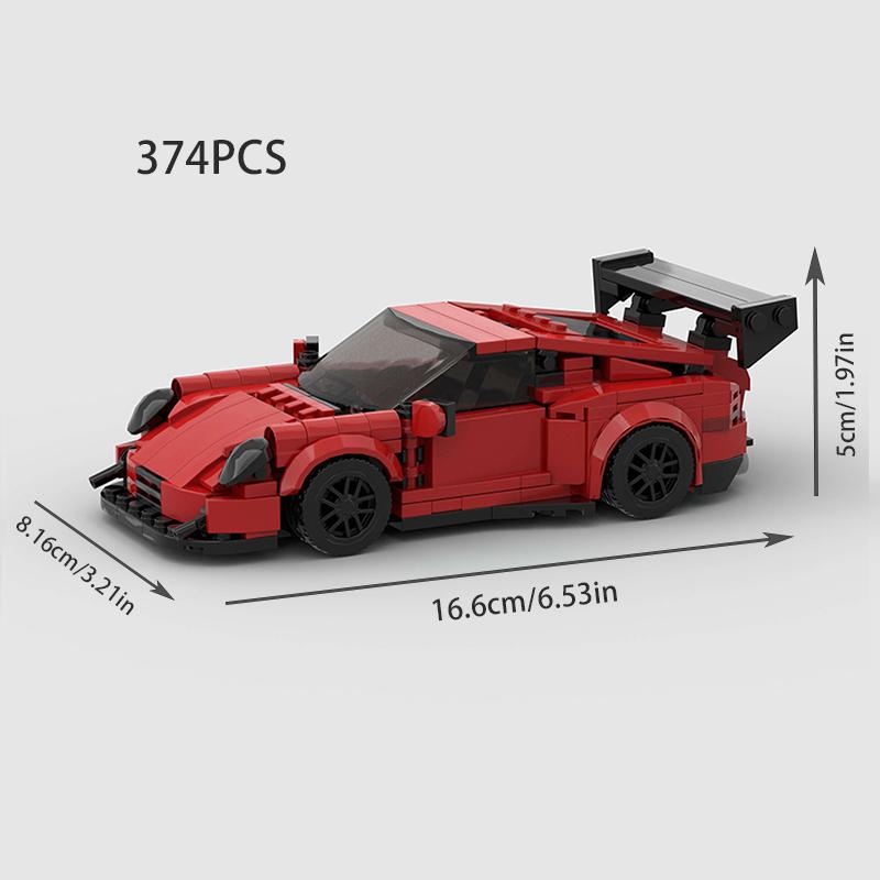 MOC Гоночный Автомобиль Городской Спортивный Модель Строительные Блоки DIY Кирпичики Детская Игрушка Мальчики Классический Супер Гонщики Транспорт Техника