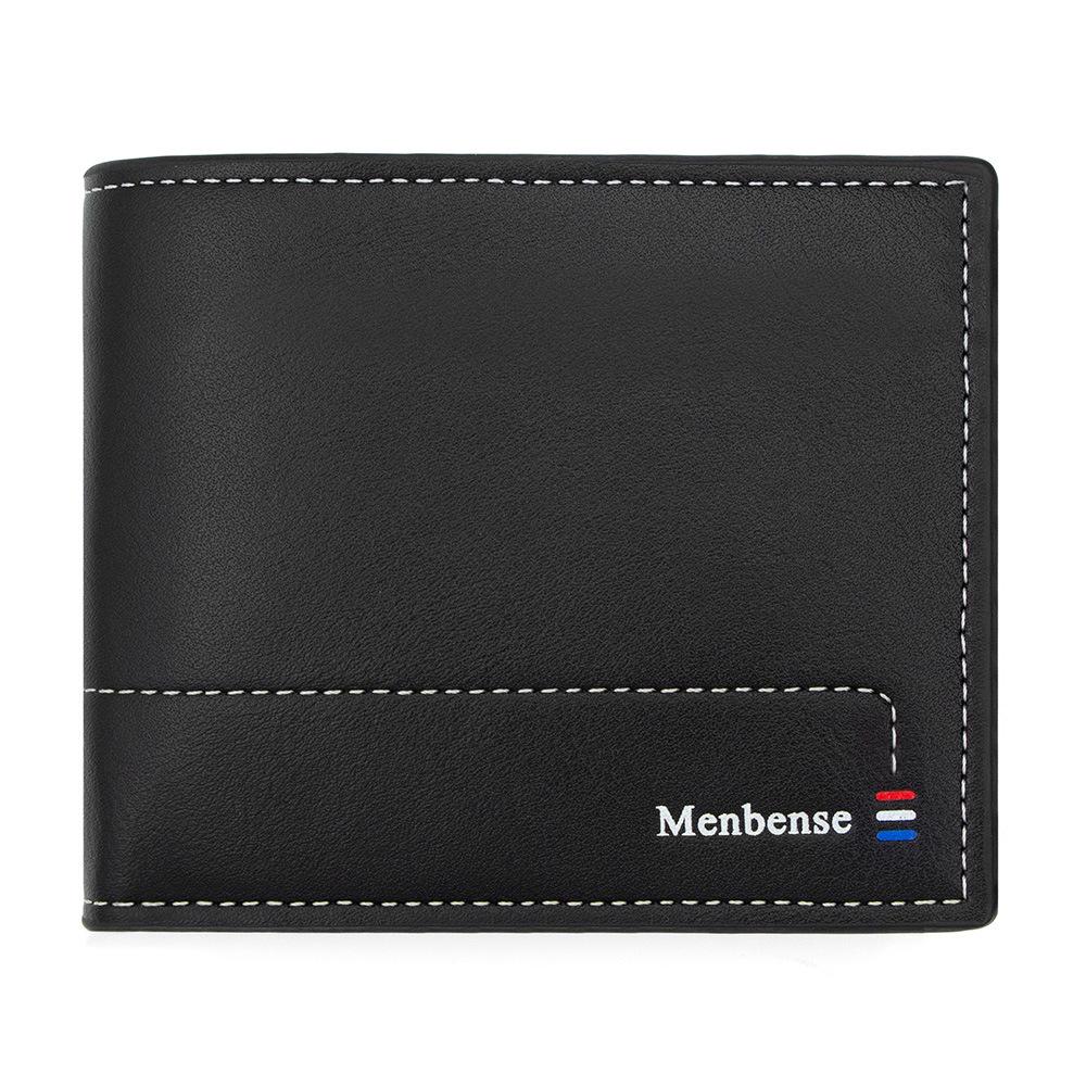 Мужской минималистичный деловой кошелек - Многослотовый с отделением для монет и молнией