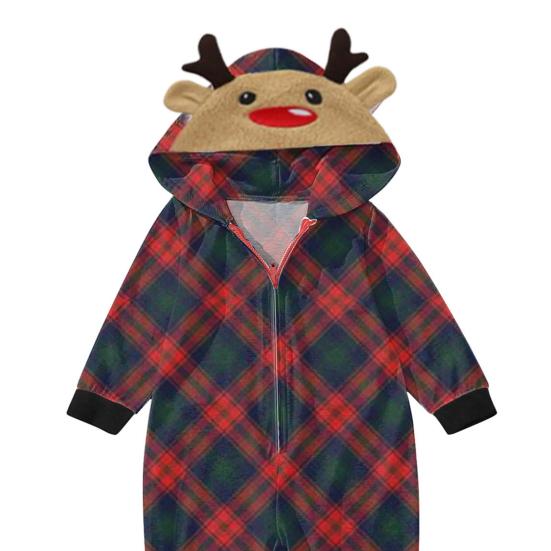 Рождественский семейный комплект пижам с принтом лося и снежинок, с длинными рукавами, для отдыха дома, цельный комбинезон для рождественских праздников и семейных собраний