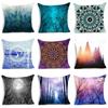 Green Plant Forest Pattern Decorative Pillowcase Living Room Bedroom Square Cushion Pillowcase