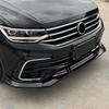 Передний сплиттер-губа для бампера автомобиля для Volkswagen Tiguan MK2 R Line Facelift 2020 2021 2022 2023 Спойлер-канард Диффузор Комплекты обвеса