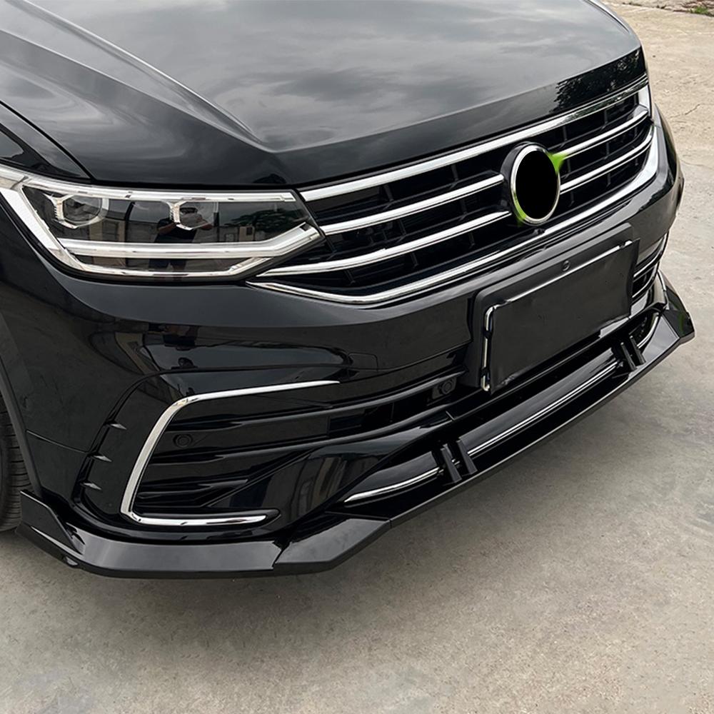 Передний сплиттер-губа для бампера автомобиля для Volkswagen Tiguan MK2 R Line Facelift 2020 2021 2022 2023 Спойлер-канард Диффузор Комплекты обвеса