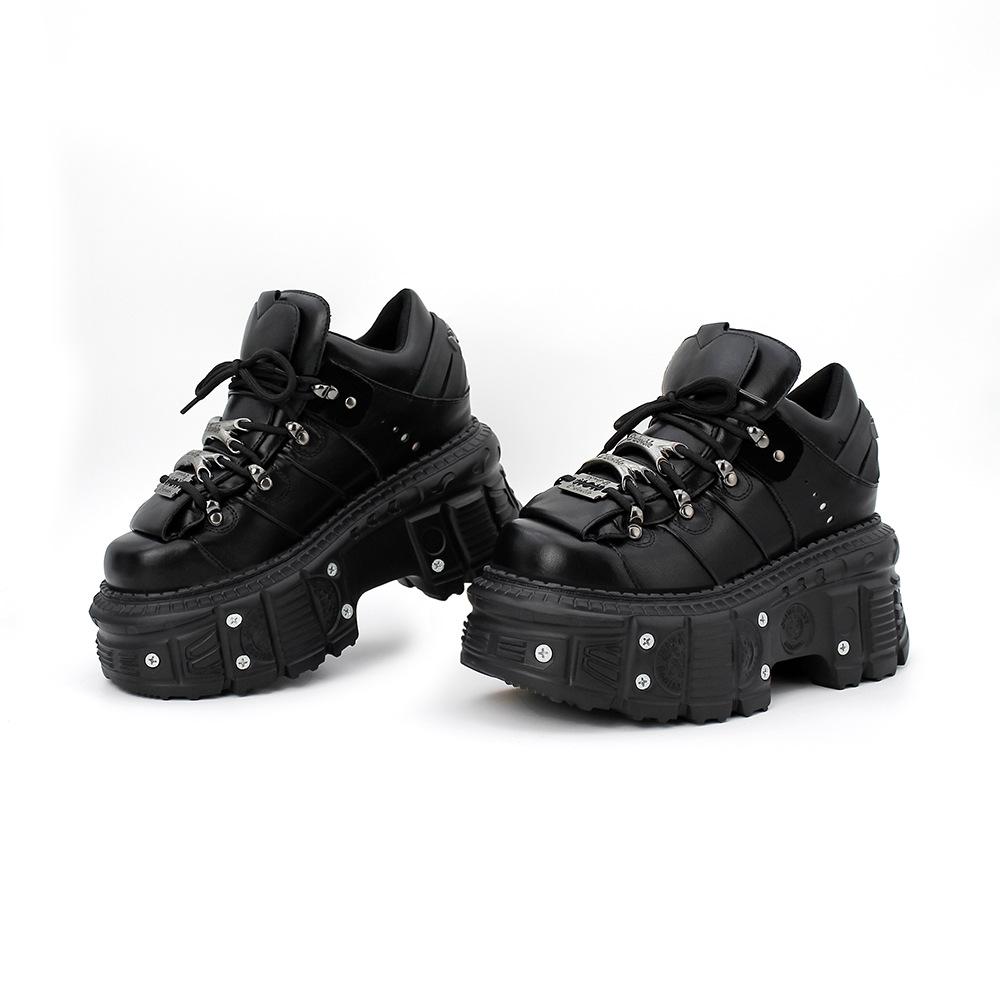 Женская обувь на темной платформе, личность хэви-метал, гот, панк, женские ботинки