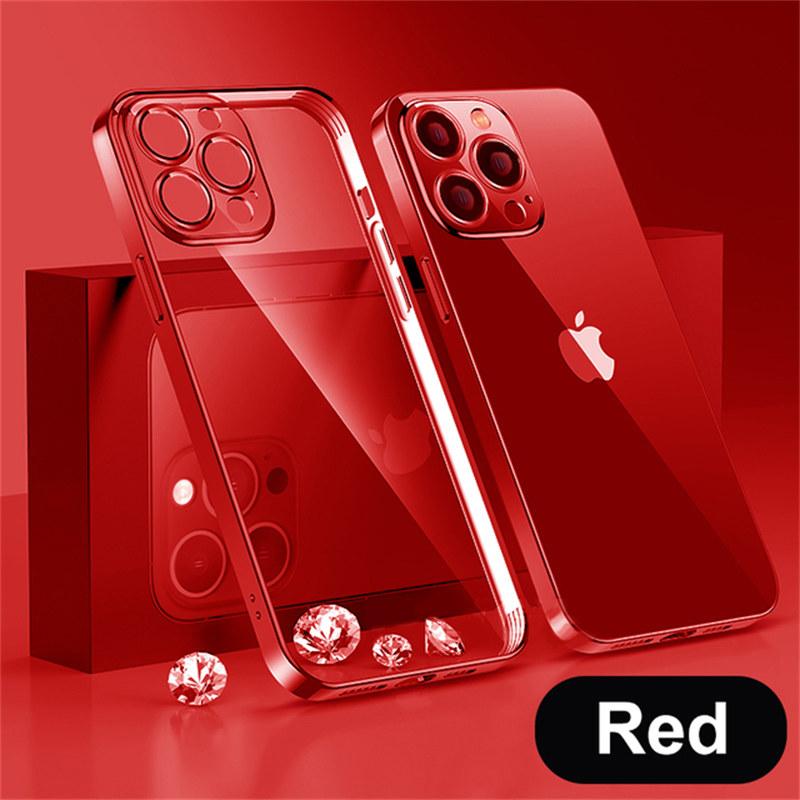 Роскошный прозрачный чехол с покрытием для iPhone 15 14 13 12 11 Pro Max, противоударный мягкий силиконовый чехол X XR XS 8 7 6 Plus SE, аксессуары