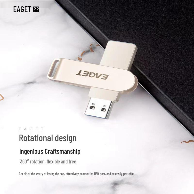 Высокоскоростная металлическая флешка Eaget F60 USB 3.0 - Доступна в 16 ГБ, 32 ГБ, 64 ГБ с возможностью гравировки