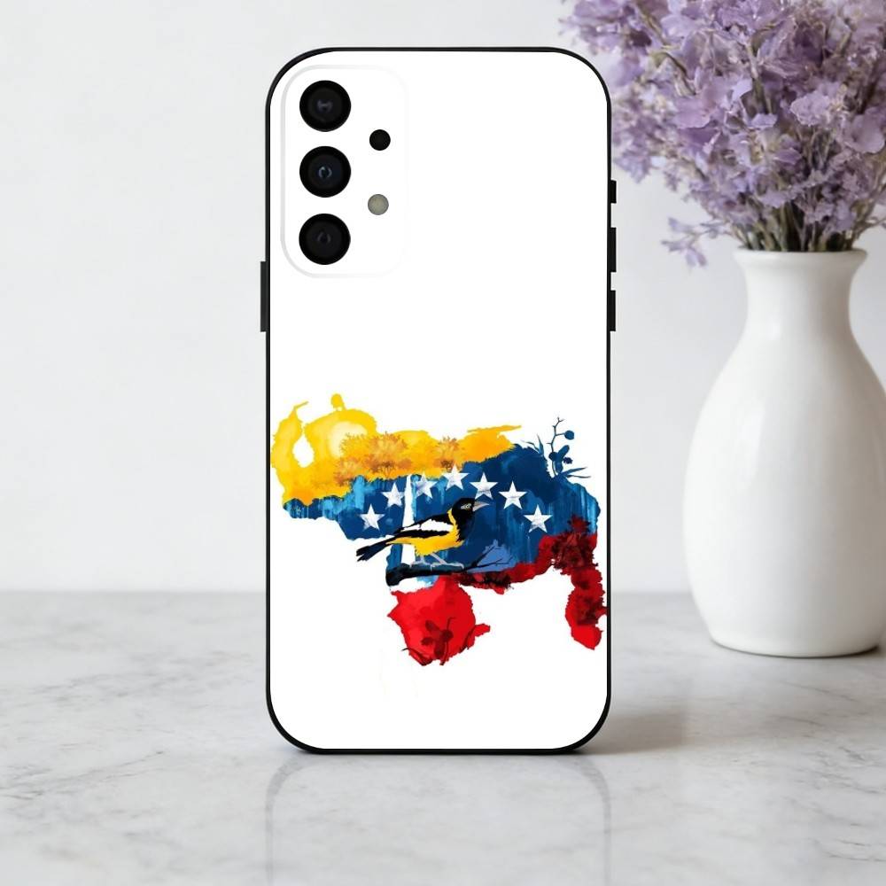 V-Венесуэла-A F-Флаг-G Чехол для телефона Samsung Galaxy A73,A72,A71,A70,A53,A52,A51,Мягкий силиконовый черный чехол