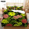 Растения Цветы Цифровая печать Полиэстер Комплекты постельного белья Детский Детский Покрывала Мальчики Пододеяльник Комплект Для Подростков Комплект постельного белья