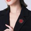 Classic Handmade Colorful Rhinestones Flower Shape Brooch Pin Vintage Hat Scarf Shawl Badge Bridal Gift Dress Accessories