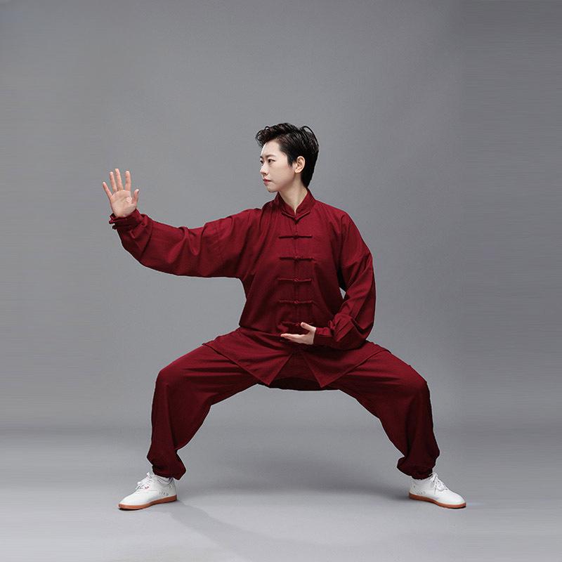 Китайская традиционная мужская форма тайцзи кунг-фу, одежда для боевых искусств, ушу, топ, брюки, тренировочный костюм размера плюс 2XL Tang