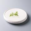 Frosted White Texture Display Plate Molecular Cooking Tableware Drum Flat Plate Ceramic Cold Dish Western Food French Plate