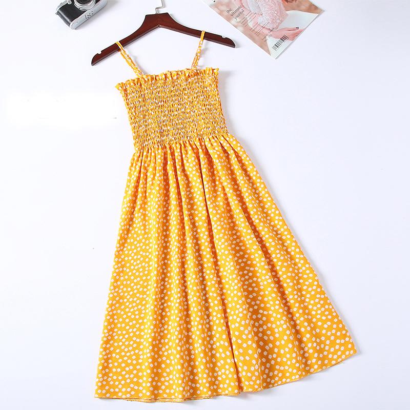 Женский сарафан в горошек, длина мини