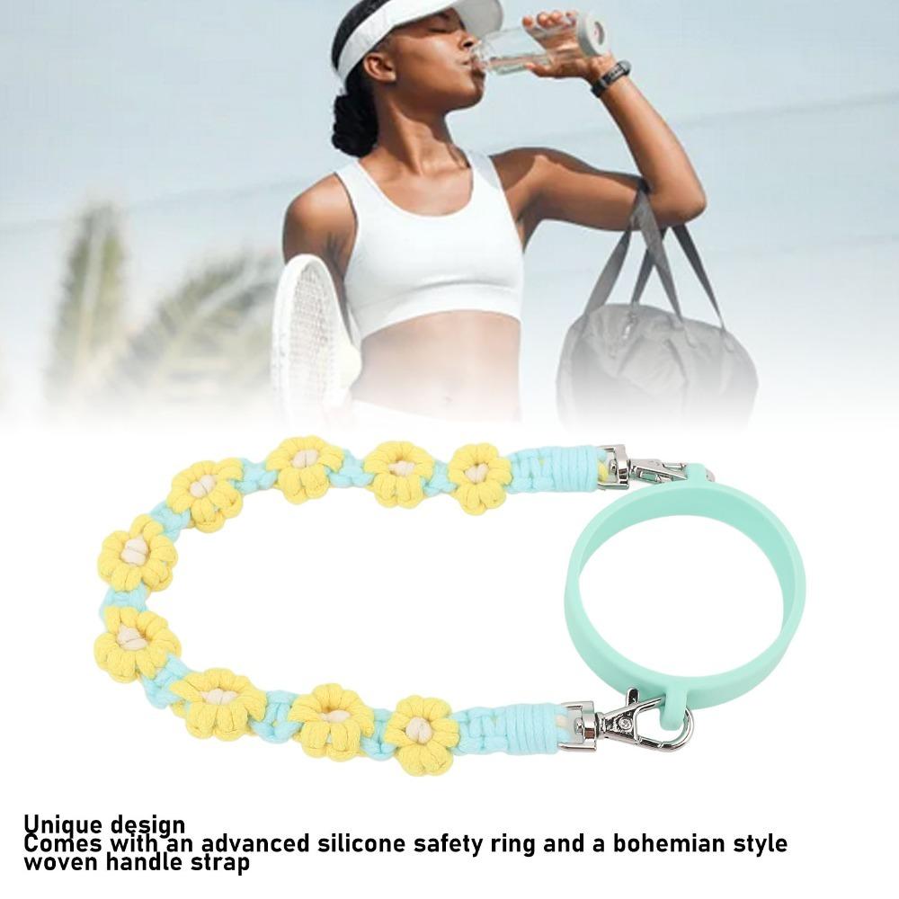 Hand Woven Water Bottle Lanyard Portable Water Cup Rope Durable Handle Strap Handbags