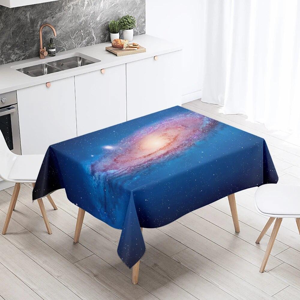 Таинственная космическая звезда, планета, скатерть для салона, вечеринки, ресторана, украшение, противообрастающий водонепроницаемый домашний стол