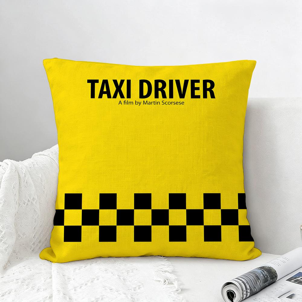 Movie Taxi Driver Cushion Cover Natural Linen Pillowcase Set AllinOne Decor for Sofa Bedroom Chair