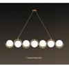 Nordic White Glass Ball Chandelier for Living and Dining Rooms