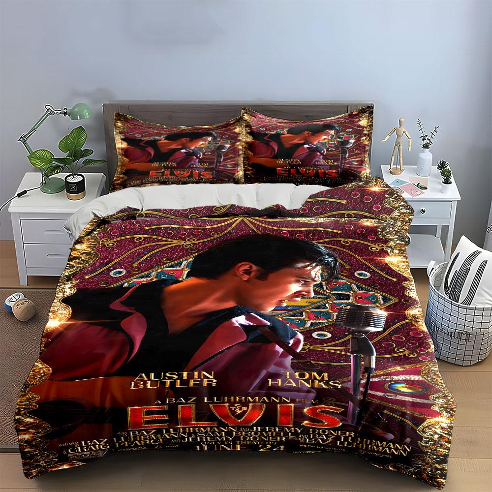 Musician portrait with microphone. Bedding sets Duvet cover sets Duvet covers Pillowcases(1*Duvet Cover 2*Pillowcases without duvet insert)