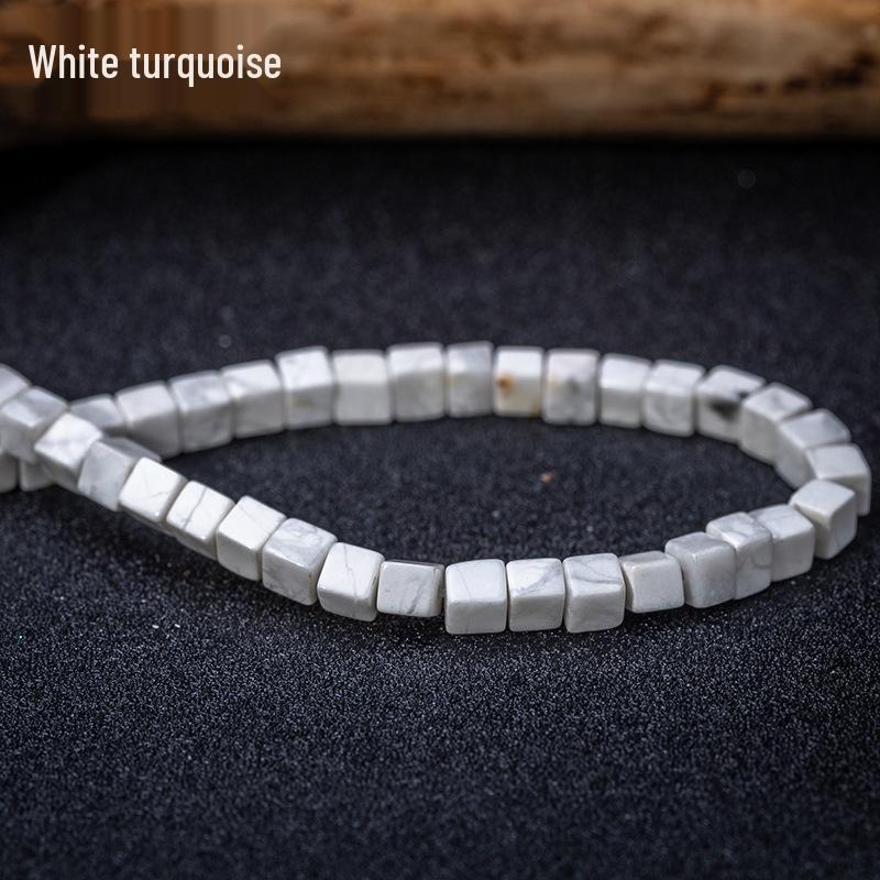 Кубики из натурального камня лазурита и бирюзы 4 мм – Креативный стиль