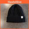 Mens Knit Hat With Solid Color Design Thick Warm Knit Cap For Cold Weather Gear