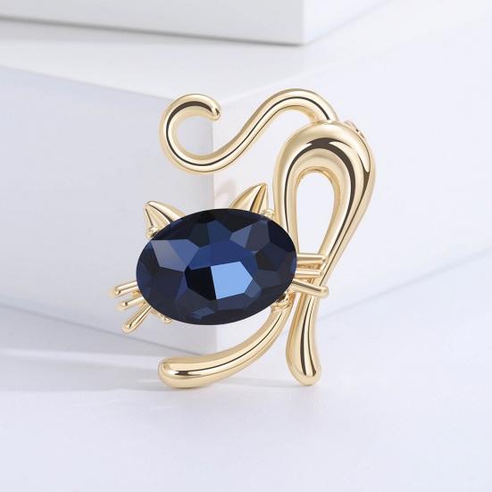 Элегантная блестящая брошь с инкрустацией стразами, яркий цвет, милый кот, булавка, шаль, шарф, значок на воротник, аксессуары для костюма