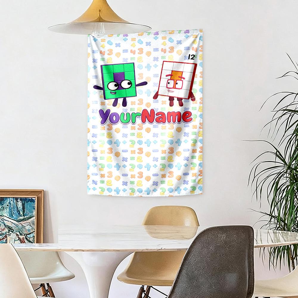 Numberblocks Custom Your Name Wall Decor Tapestry Art For Pet Memorial Birthdaywedding Party Backdrop Family Gift