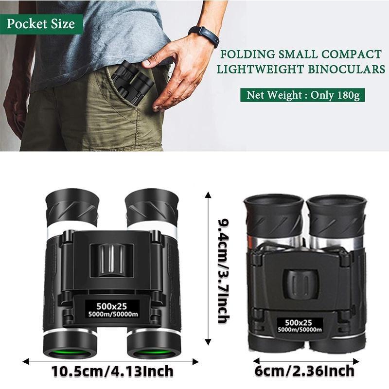 Binoculars Long Range Hd Folding Low Light Night Vision 4k Telescope For Hunting Tourism Outdoor