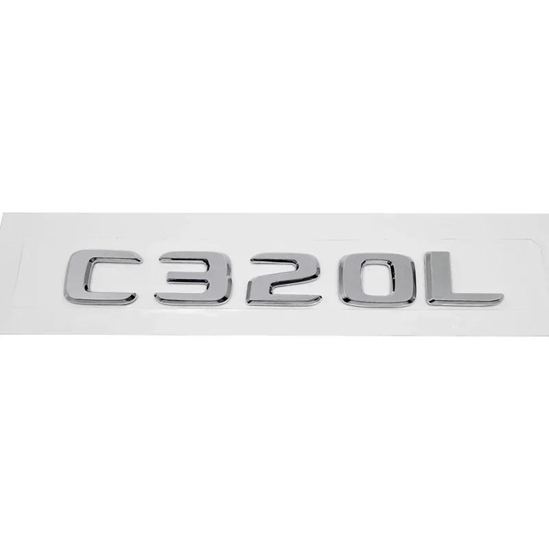 Car Sticker Modified Letter Number Trunk Emblem Badge Decal for Mercedes Benz C200L C220L C260L C300L C320L C Class Accessories