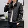 Осенняя куртка мужская модная красивая универсальная верхняя часть однобортная мужская повседневная куртка с воротником-стойкой