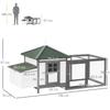 Chicken Coop Small Animal Pet Cage w/ Nesting Box Outdoor Run Wooden