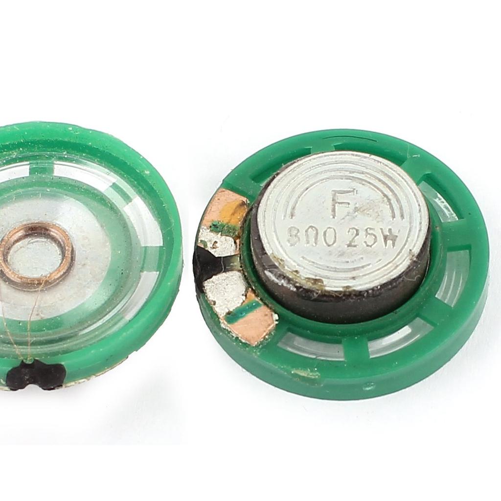 Uxcell Магнитный рупорный динамик Магнитный мини-динамик Рупорный динамик Зеленый 2 шт. 8 Ом 27 мм Диаметр 0,25 Вт