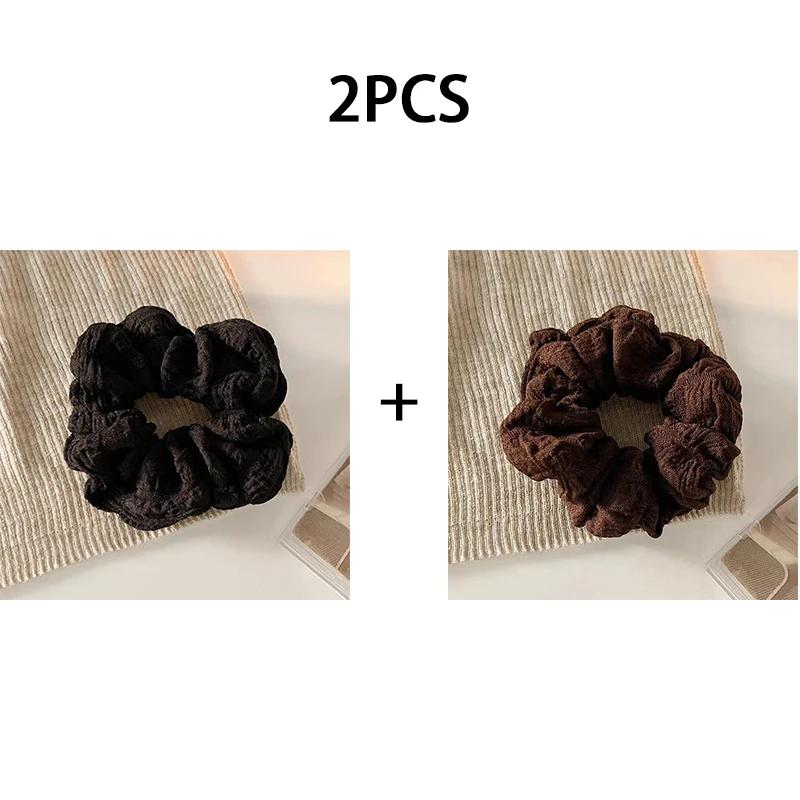 Волнистый узор Однотонная резинка для волос Женская простая резинка для хвоста Модная резинка для волос для девочек Не повреждающая волосы