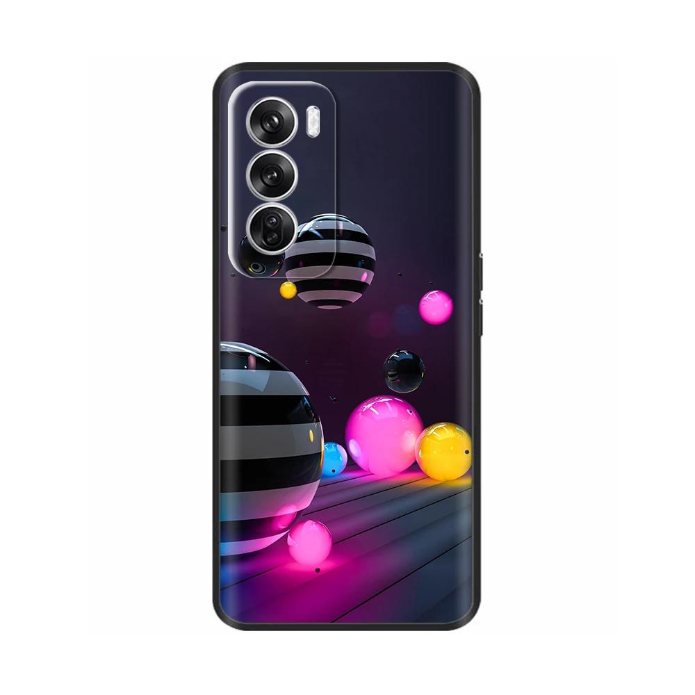 Чехол для OPPO Reno 12 5G Новый модный окрашенный чехол Силиконовый мягкий ТПУ чехлы для телефона Для OPPO Reno 12 Pro 5G Корпус reno12 Pro Fundas