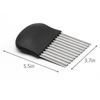 Potato Stainless Steel Vegetable Crinkle Corrugated Wave Knife Wave-shaped Cutter, Knife, Knife, Cutter, Cutter, (black)