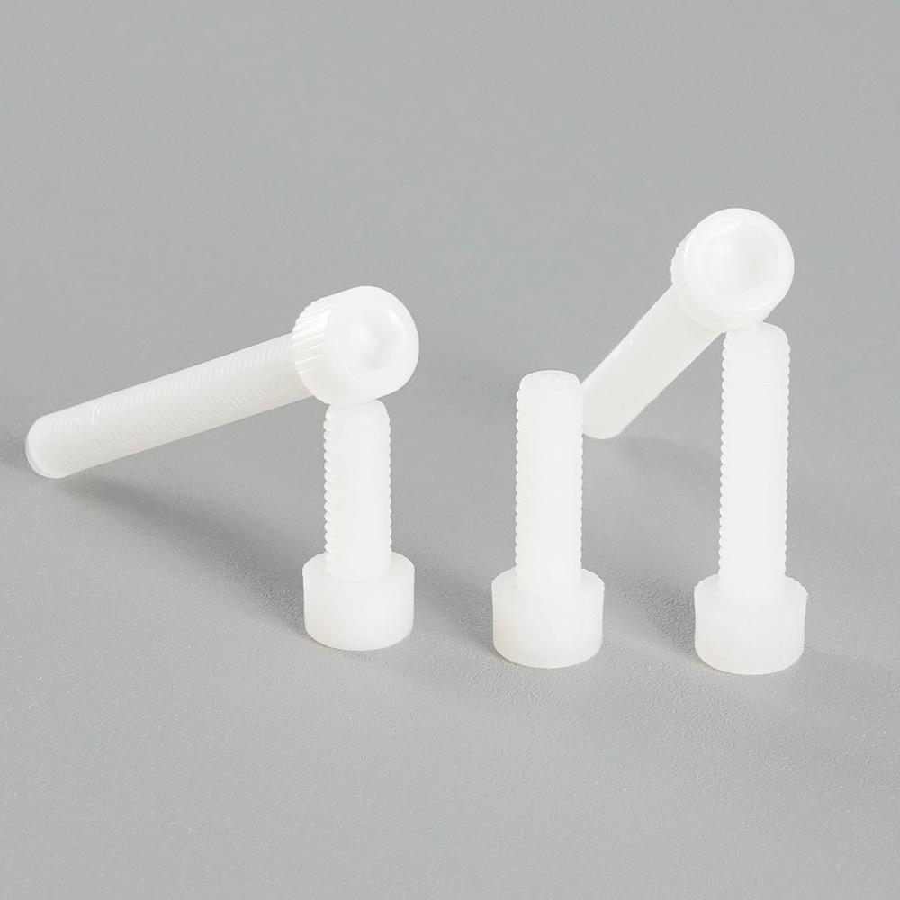 Нейлоновый шестигранный винт с внутренним шестигранником с метрической резьбой Пластиковый шестигранный болт Черный Белый M3 M4 M5