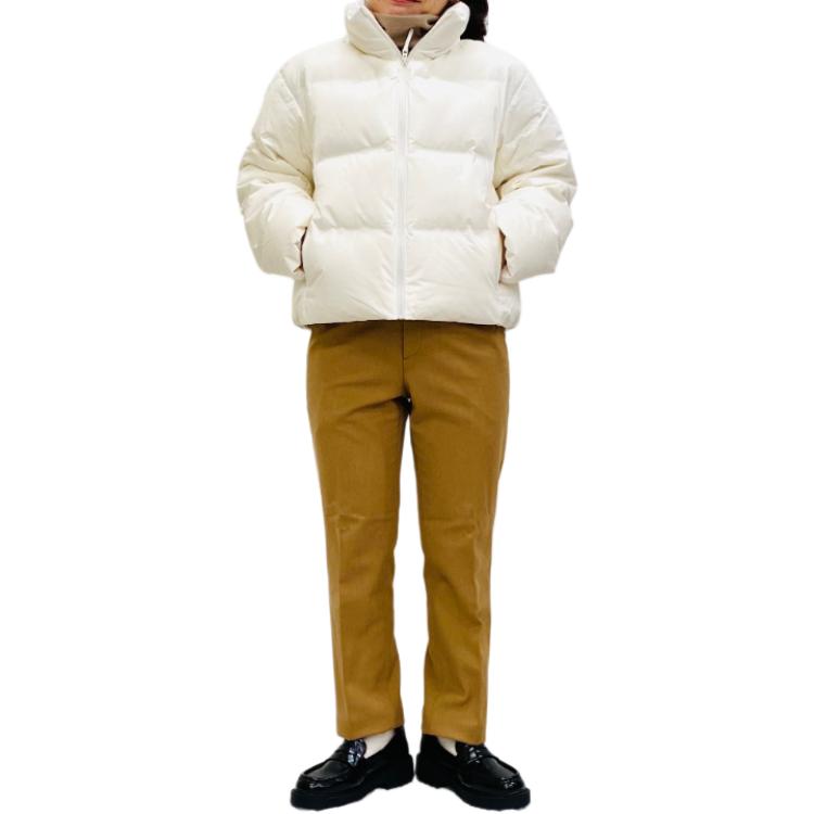 Uniqlo Модная Роскошная Плюшевая Короткая Куртка Стойка Низкая Линия Плеча Простая Универсальная С Длинным Рукавом Удобная Пуховик Женская Верхняя Одежда 478578-00