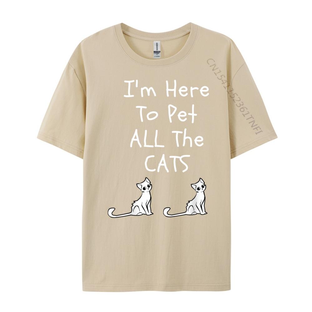Im Here To Pet All The Cats Men Womens Kids Pink Graphic Tees High Quality Mens TShirt