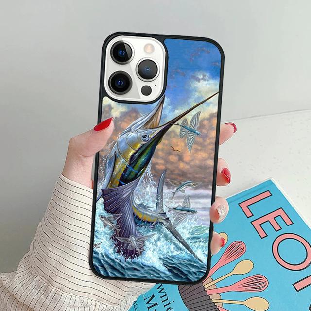 Чехол для телефона с рисунком «Рыбалка на форель» для iPhone 17 Air 16 15 14 Plus Apple 11 12 13 Pro Max coque