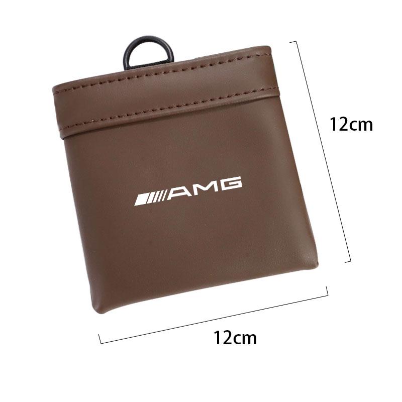 Car Air Outlet Storage Bag Leather Organizer Box Accessories Car Hub Cap For Mercedes Benz AMG W214 W205 W204 W206 W213 W212 W21