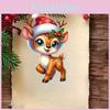 Acrylic Deer Christmas Tree Car Rearview Mirror Ornament With Cartoon Design For Holiday Decor
