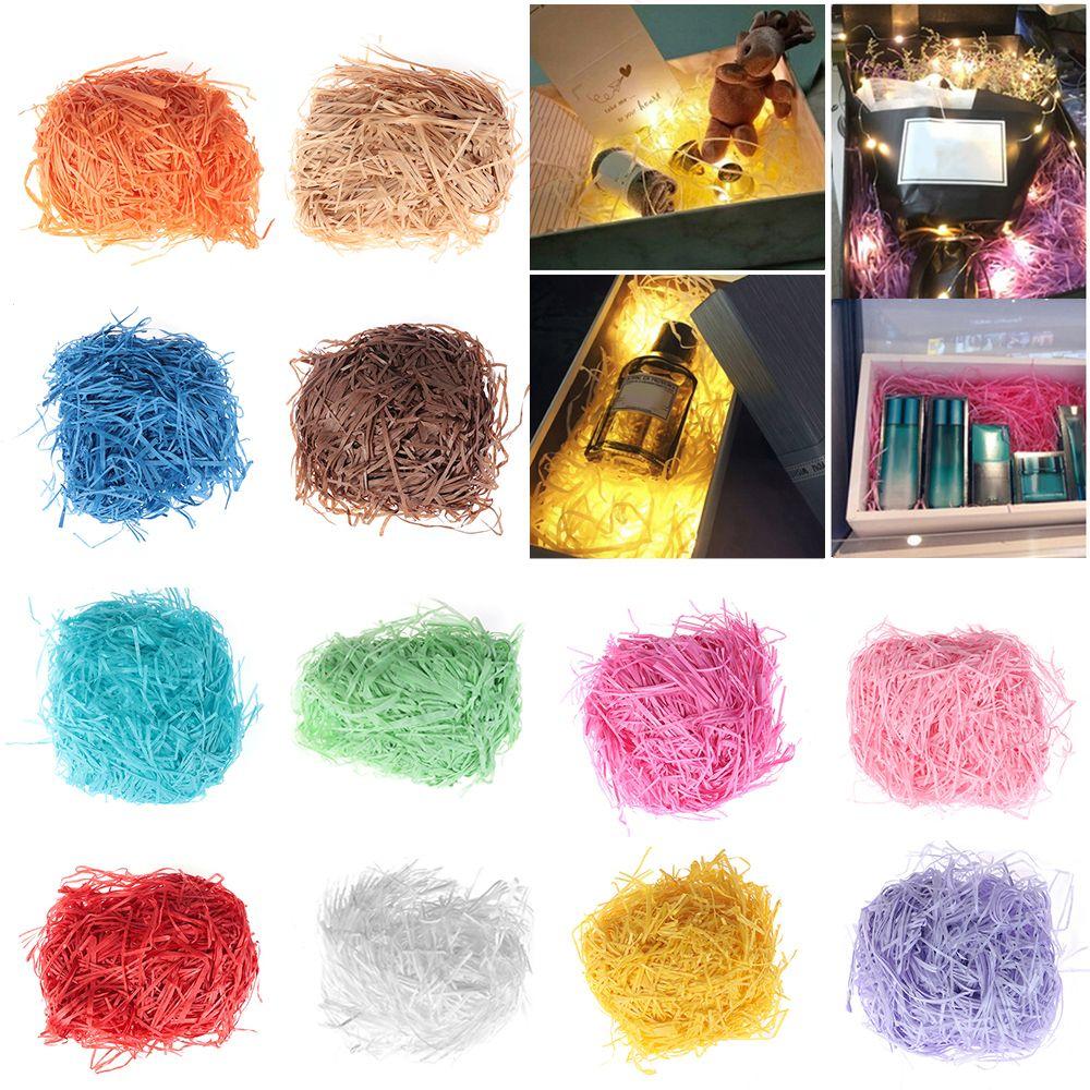 Наполнитель для подарочной коробки, аксессуары для упаковки, рафия, измельченная бумага, упаковочные материалы, украшение для вечеринки