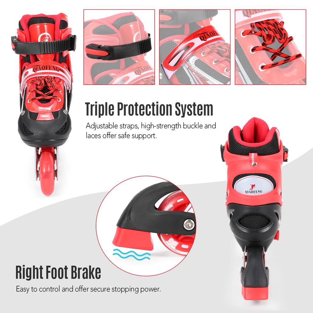 Регулируемые светящиеся роликовые коньки с колесами с подсветкой для детей и взрослых для девочек и мальчиков, мужчин и женщин
