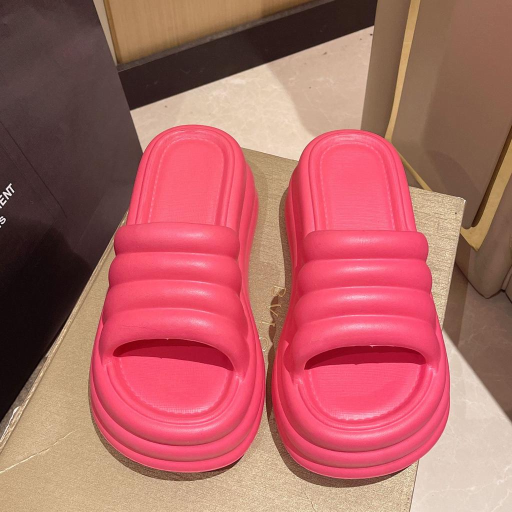 Fashion Summer Women Slippers Chunky Platform Comfort Beach Shoes Slides Ladies Soft Sole Non-Slip Sandals Wear-resisting Shoe 2025