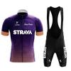 STRAVA Cycling Jersey Set Men Women Quick Dry Breathable Road Bike Riding Outfit