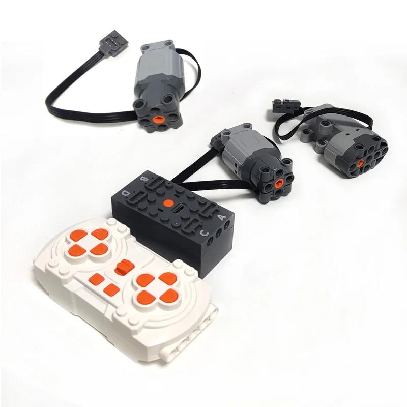 APP Programmable Building Blocks Kit with Servo Motor & 8-Speed Remote Control, Compatible PF MOC System