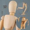 12" Flexible Wooden Mannequin for Art Drawing - Movable Jointed Hand Puppet Model