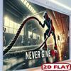 VIKAMA Fitness Banner Never Give Up Wall Art Perfect for gyms holiday celebrations and home office motivation